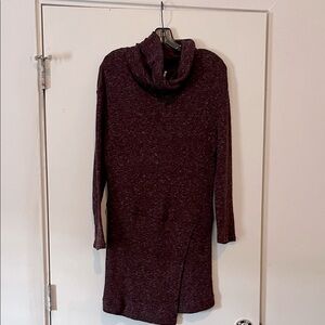 Free People. Cozy Maroon Sweater Dress.